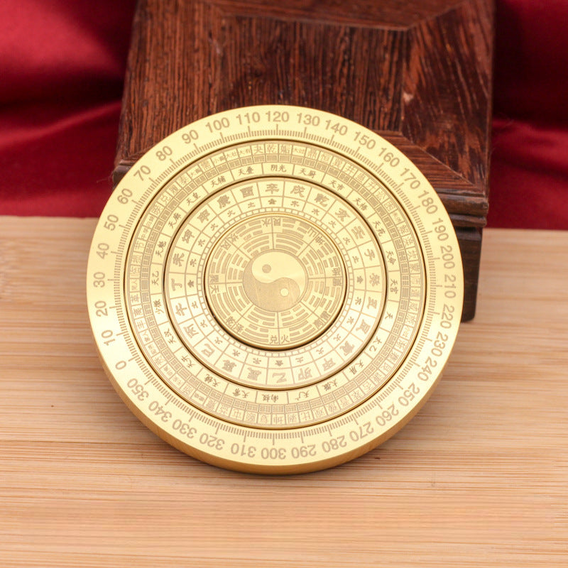 Brass Compass Double-Sided Bagua I Ching Fidget Spinner