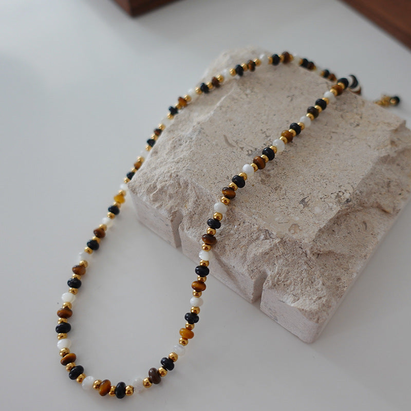 New China Style Natural Pearl and Jade Necklace