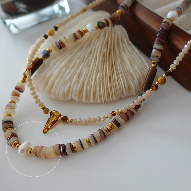 Natural Pearl and Jade Necklace