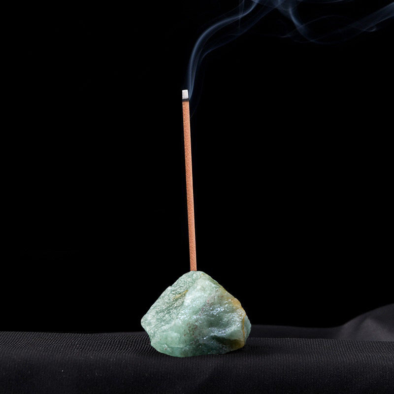 Natural Crystal Raw Stone Incense Holder