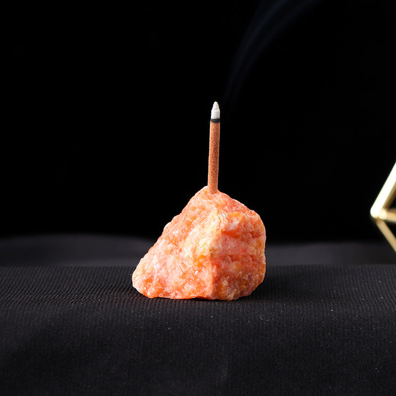 Natural Crystal Raw Stone Incense Holder