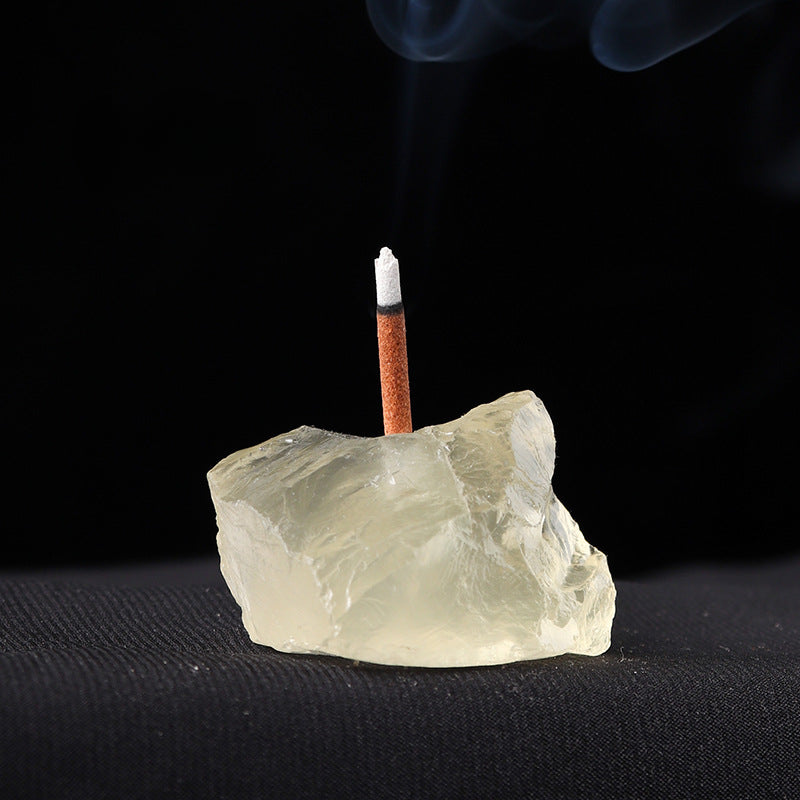 Natural Crystal Raw Stone Incense Holder