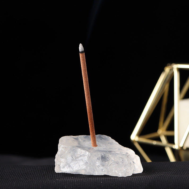 Natural Crystal Raw Stone Incense Holder