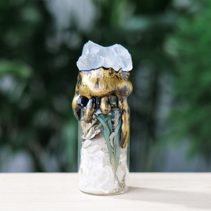 Natural Healing Crystal Raw Stone Energy Bottle