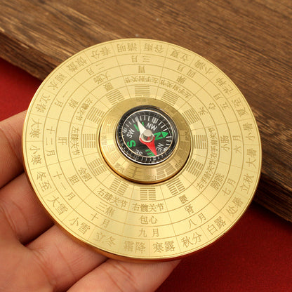 Brass Compass Double-Sided Bagua I Ching Fidget Spinner