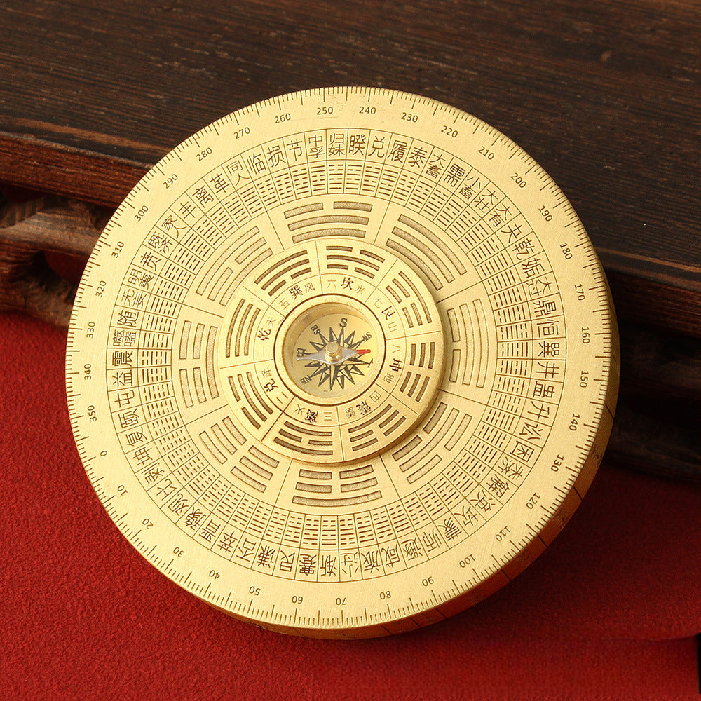 Brass Compass Double-Sided Bagua I Ching Fidget Spinner