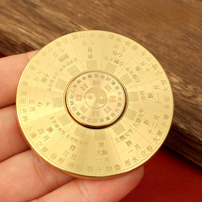 Brass Compass Double-Sided Bagua I Ching Fidget Spinner