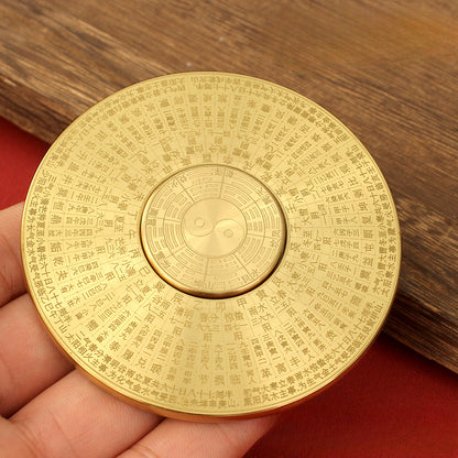 Brass Compass Double-Sided Bagua I Ching Fidget Spinner