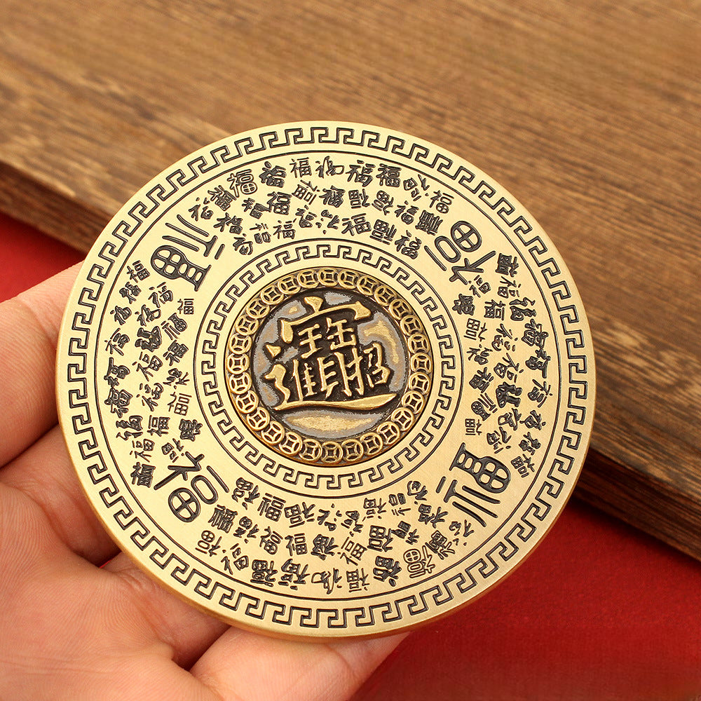 Brass Compass Double-Sided Bagua I Ching Fidget Spinner