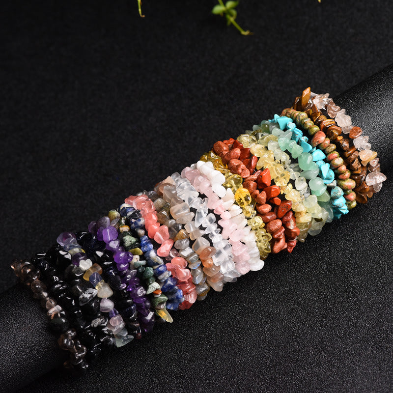 Natural Crystal Chip Bracelet