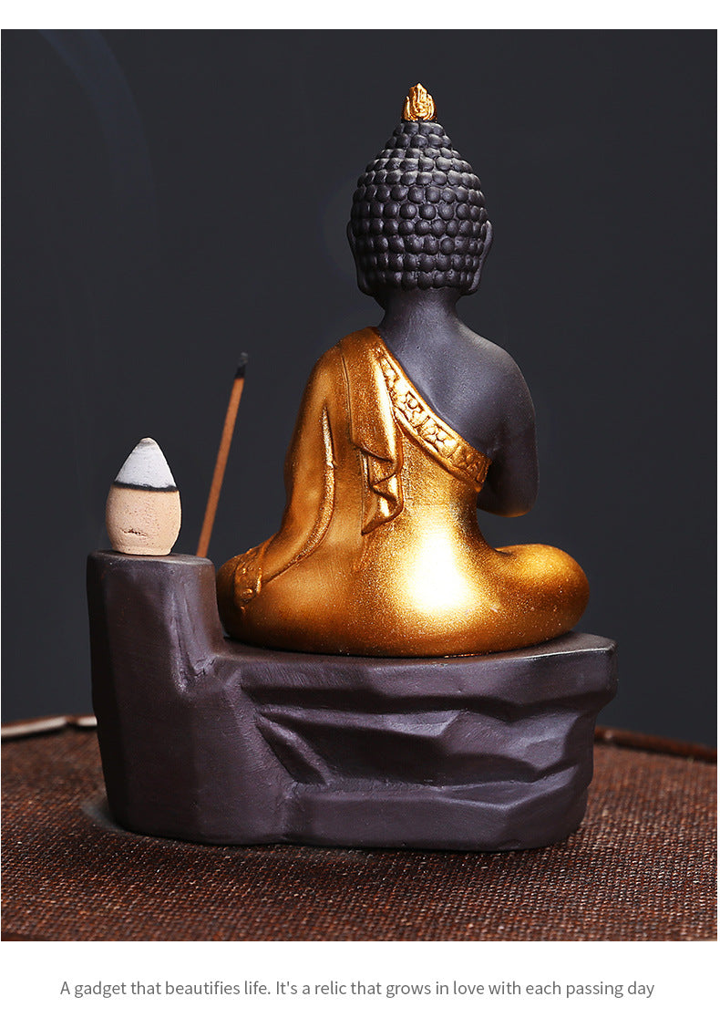 Ceramic Shakyamuni Incense Burner Ornament